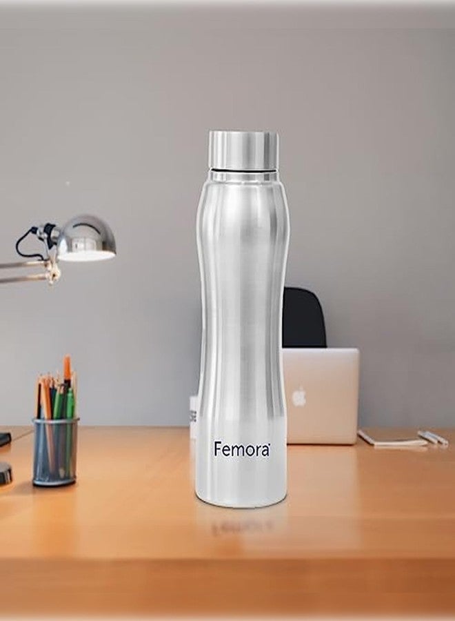 فيمورا زجاجة مياه فيمورا من الفولاذ المقاوم للصدأ، زجاجة ثلاجة، زجاجة سفر - 750 مل مع غطاء فولاذي، ضمان استبدال لمدة عام - Image 2